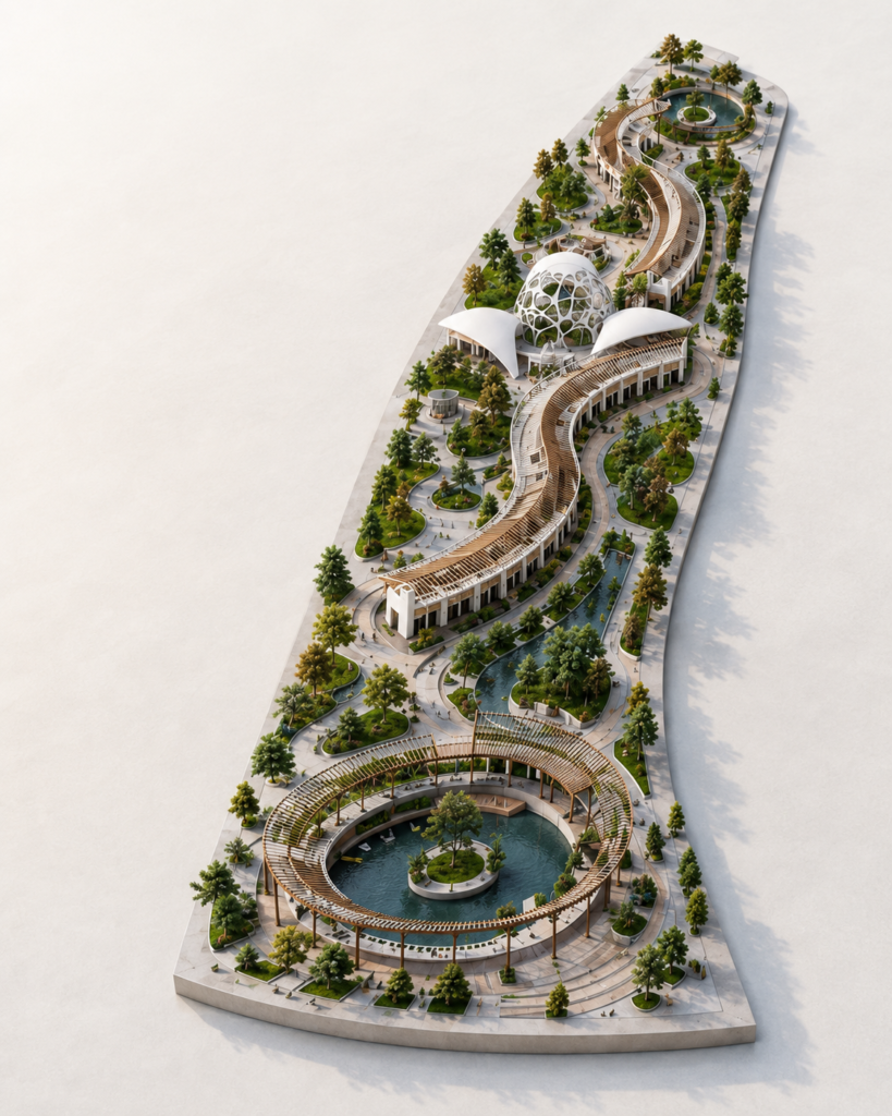 Waterfront promenade
